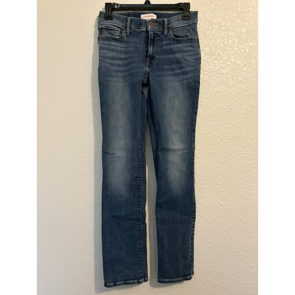 Lucky Brand Sweet Mid Rise Straight Blue Denim Jeans Womens Size 4 / 27 R
